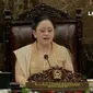 Ketua DPR RI Puan Maharani saat pidato pada sidang tahunan 2024. (Foto: Tangkapan Layar Vidio.com).