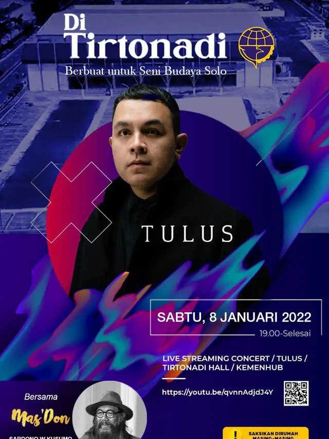 Pertunjukan Seni dan Budaya di Terminal Tirtonadi menghadirkan Tulus dan Seniman Sardono W. Kusumo