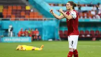 Gelandang Timnas Austria, Marcel Sabitzer. (AFP/MARKO DJURICA).