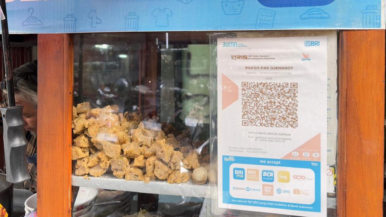 Pembayaran QRIS BRI di Bakso Pak Djenggot Beringharjo