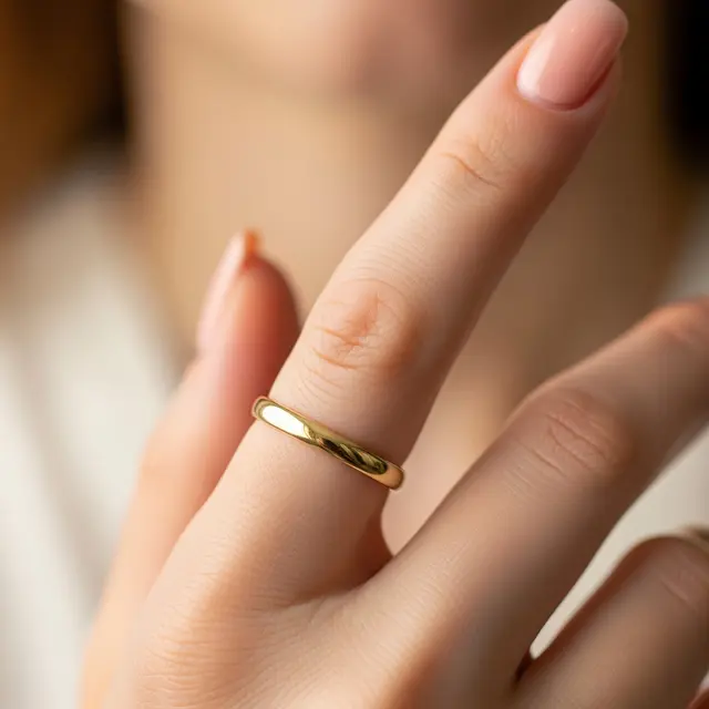 Model Cincin Emas Anak Perempuan (Image by Gemini AI)