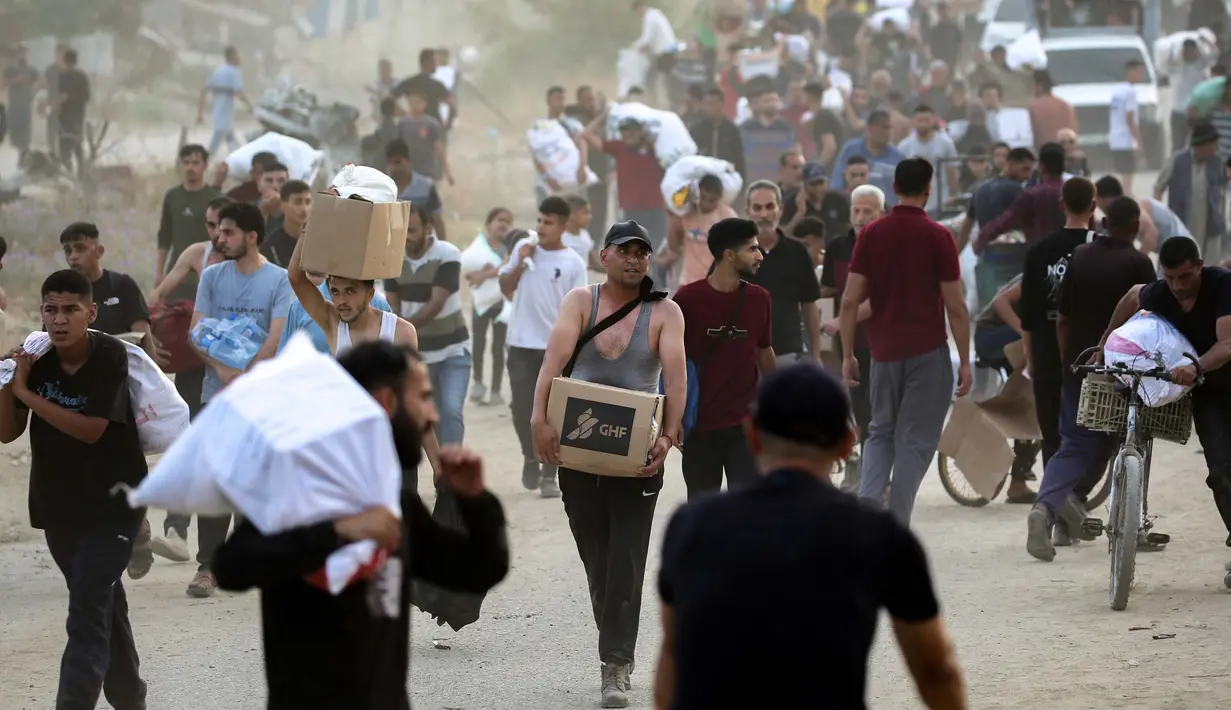 Israel telah membuka akses bantuan sejak 19 Mei 2025 namun dengan jumlah yang dibatasi. (Eyad BABA/AFP)
