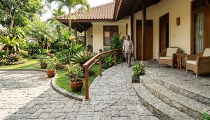 Model Teras Depan Rumah untuk Lansia (Foto: Gemini AI)