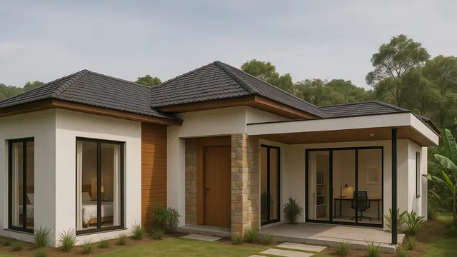 Desain Rumah L-Shape Minimalis dengan 3 Kamar Tidur/via ChatGPT