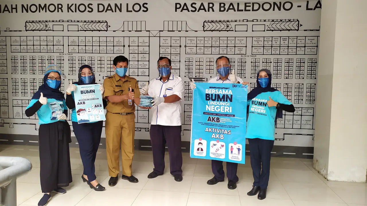 Bagikan 1500 Masker, Damri  Purworejo dan BUMN ajak Milenial Perangi Covid-19