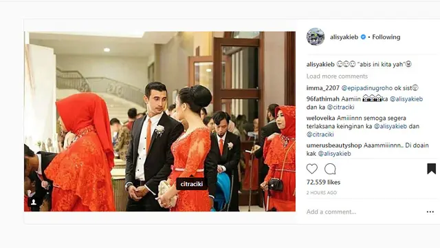 Citra Kirana dan Ali Syakieb