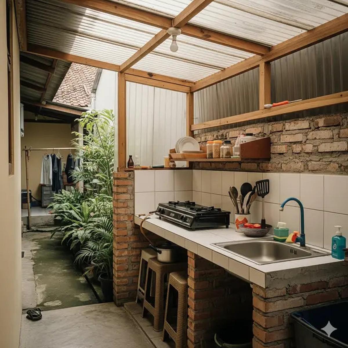 10 Inspirasi Dapur Outdoor Sederhana di Pekarangan Rumah Kecil Tren 2025, Hemat Budget