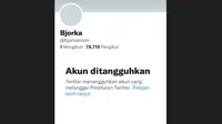 Akun peretas Bjorka ditangguhkan Twitter. (Twitter)