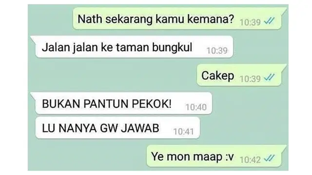 6 Chat Dikira Pantun Ini Kocak, Akhirnya Bikin Senyum Tipis