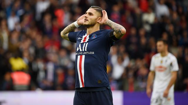 3. Mauro Icardi – Icardi merupakan striker yang sangat mematikan di depan gawang lawan. Mantan pemain Inter Milan itu mempunyai nilai lebih untuk menggantikan Lionel Messi di Timnas Aregntina. (AFP/Lucas Barioulet)