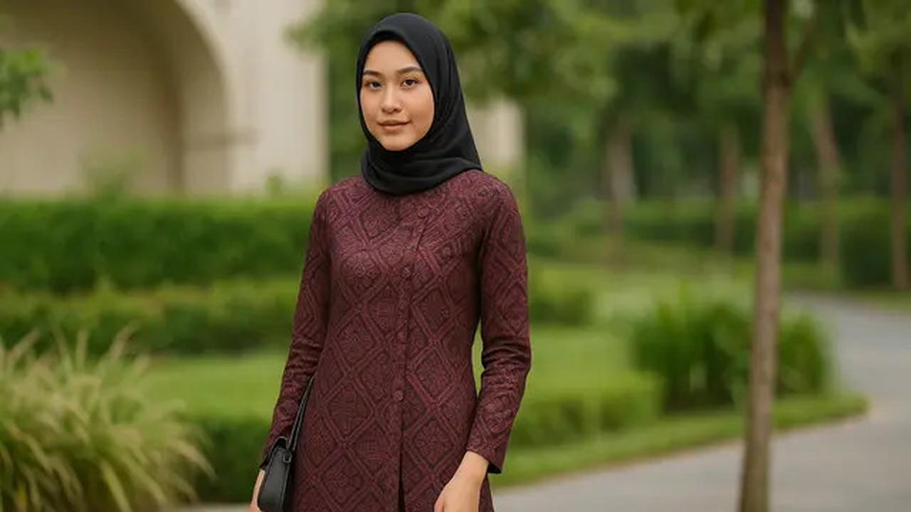 8 Model Tunik Batik Kancing Samping dengan Belahan Panjang 2025, Tampil Lebih Langsing dan Anggun
