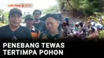 Seorang warga di Bengkulu tewas tertimpa pohon saat hendak memotong pohon kelapa yang tumbang ke sungai. Evakuasi korban berlangsung dramatis.