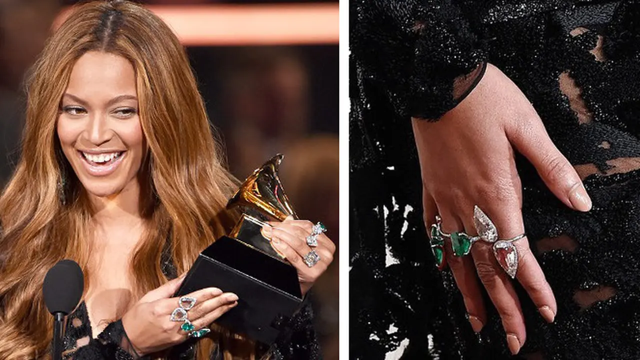 Beyonce Colombian Emerald Ring - Grammy Awards 2015