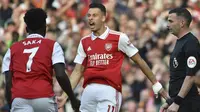 Gabriel Martinelli. Sayap kiri Brasil berusia 21 tahun ini telah memperkuat Arsenal sejak awal musim 2019/2020 usai didatangkan dari Ituano. Hingga pekan ke-10 ia telah mencetak 4 gol dan 2 assist dari total 9 laga di Liga Inggris musim 2022/2023. (AP/Rui Vieira)