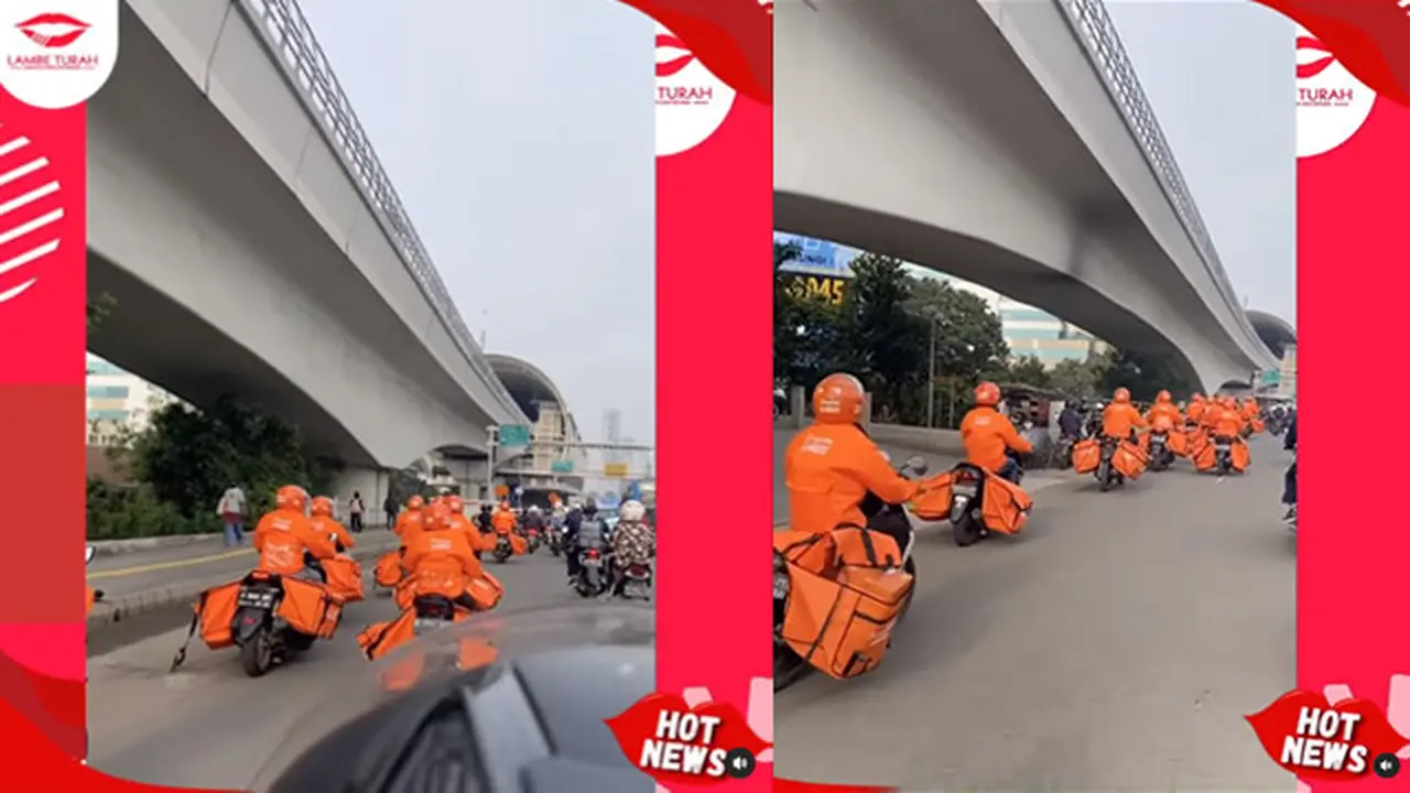 Heboh Kurir Shopee Padati Jalanan Jakarta