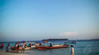 Pulau Harapan yang merupakan salah satu gugusan di Kepulauan Seribu ini menyimpan pemandangan yang sungguh menajubkan untuk memanjakan mata, Jakarta, Senin (25/8/14). (Liputan6.com/Faizal Fanani)