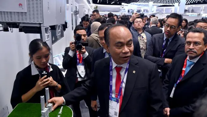 Menkominfo Budi Arie Setiadi menghadiri Mobile World Congress (MWC 2024) (Foto: Kominfo)