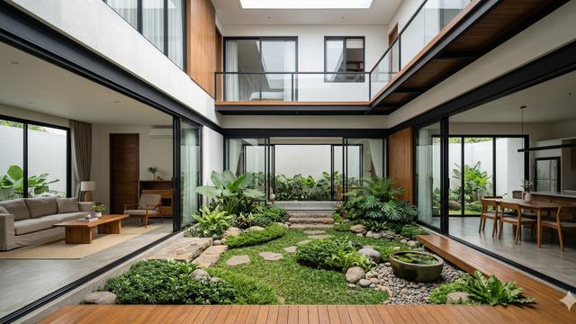 7 Inspirasi Rumah dengan Inner Courtyard Mini, Solusi Hunian Sejuk dan ...
