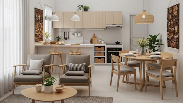 Rumah dengan Ruang Duduk Multifungsi