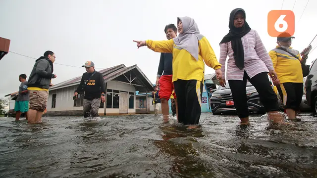 Raudatul Jannah, Istri Gubernur Kalsel meninjau lokasi banjir