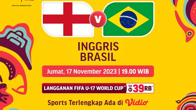 Live Streaming Piala Dunia U17: Inggris vs Brazil