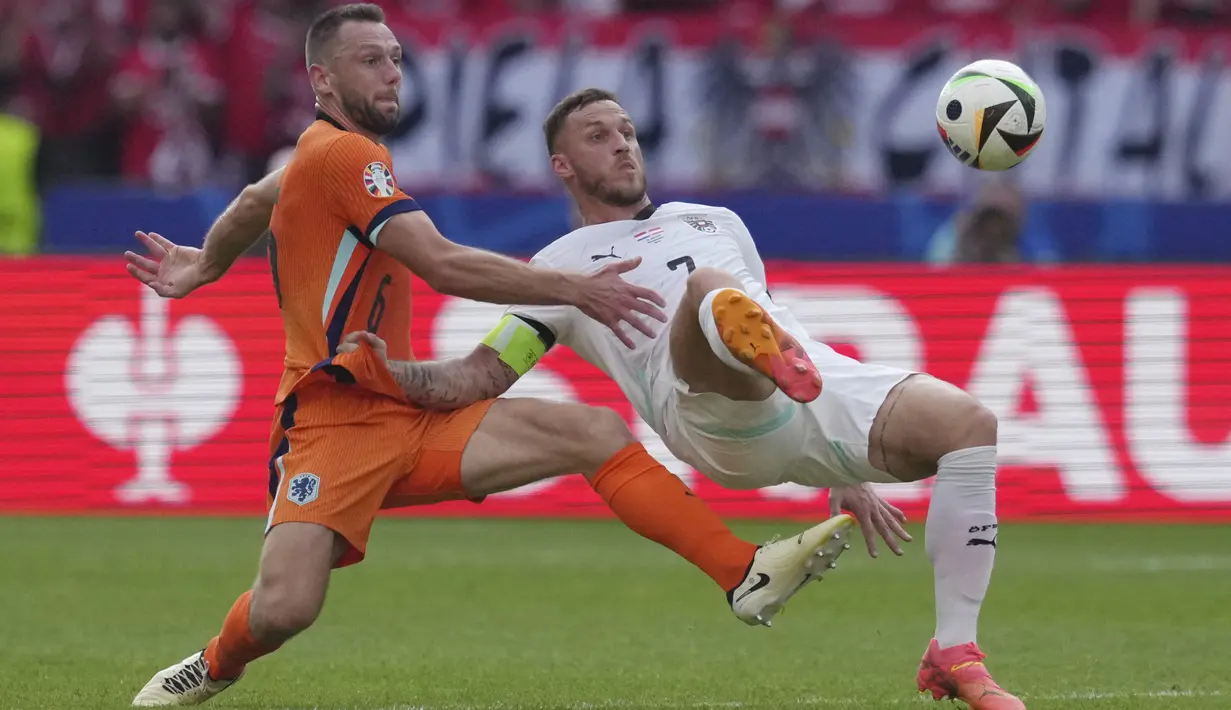 Timnas Austria secara mengejutkan berhasil mengalahkan Belanda 3-2. (AP Photo/Sunday Alamba)