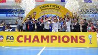 Timnas Futsal Indonesia berhasil menjadi kampiun di Piala AFF 2024 berkat kemenangan atas Vietnam pada partai final di&nbsp;Terminal 21 Korat, Nakhon Ratchasima, Thailand, Minggu (10/11/2024) malam WIB. (dok.&nbsp;Federasi Futsal Indonesia)
