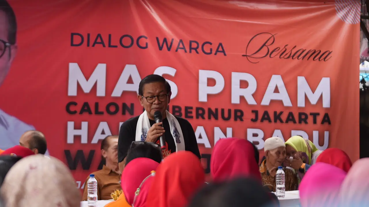 Calon Gubernur dan Calon Wakil Gubernur Jakarta nomor urut 3, Pramono Anung saat berkampanye bertemu dengan warga. (Istimewa)