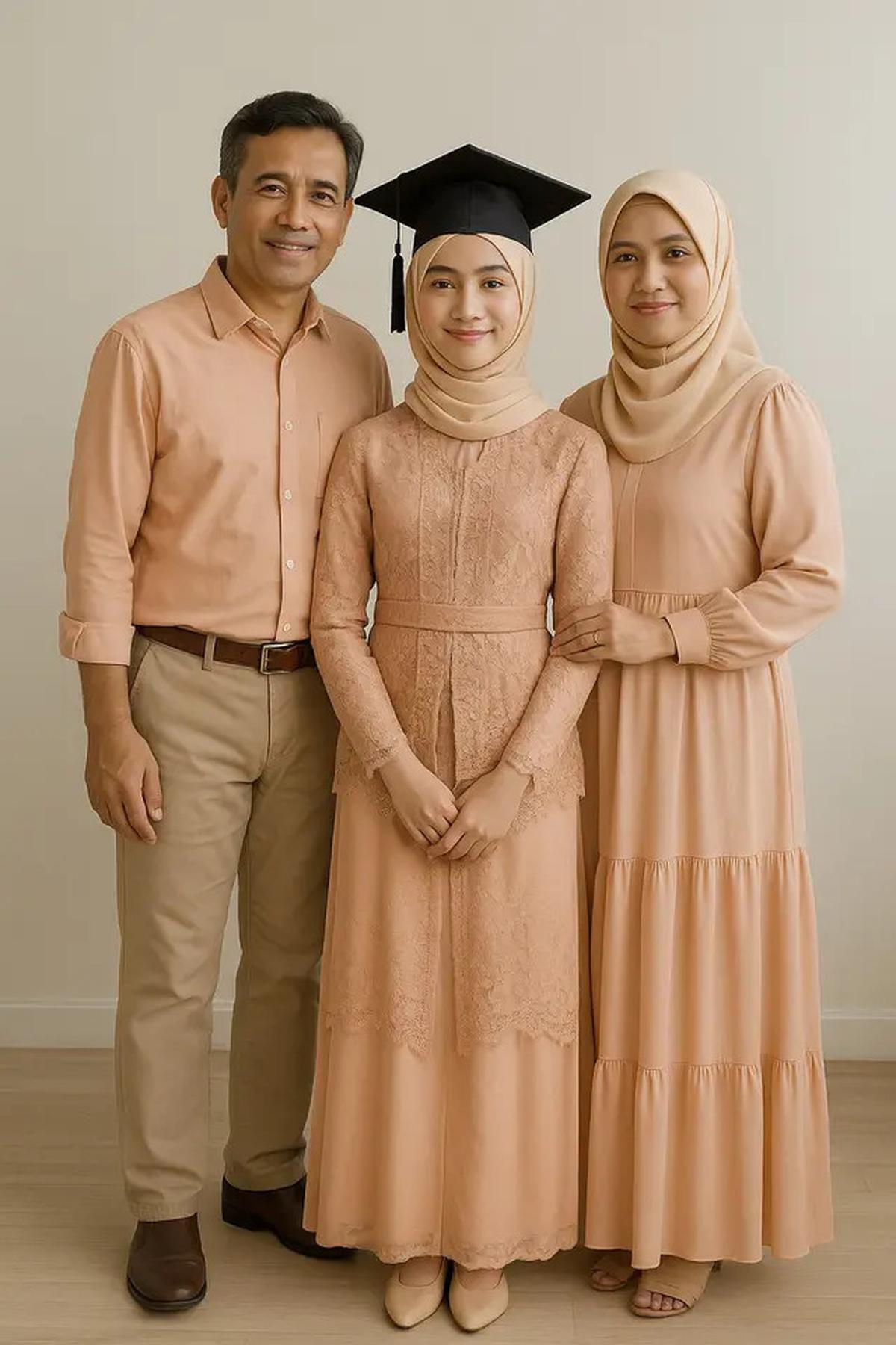 10 Rekomendasi Baju Wisuda Keluarga Warna Pastel Terbaru, Desainnya Bervariasi