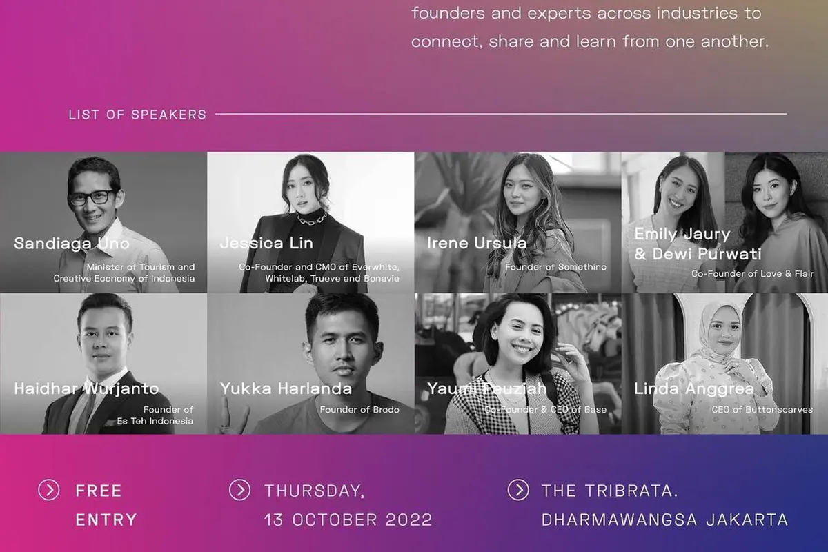 Indonesia Brand Founders Summit 2022 Bakal Digelar, Hadirkan Lebih Dari 30 Pembicara dari Pengusaha Sukses