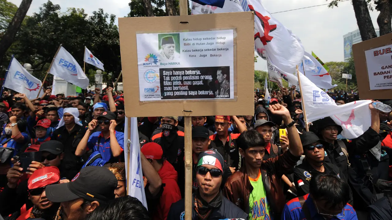 Demo Buruh di Istana