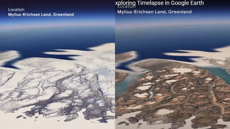 Potret Perubahan Iklim di Google Earth