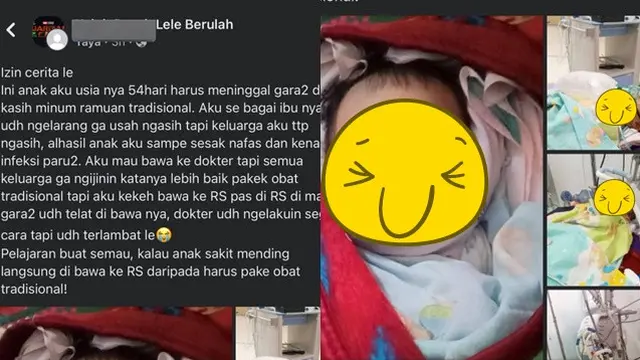 Viral Bayi Usia 54 Hari Meninggal Usai Diberi Jamu Tradisional, Dilarang ke Dokter