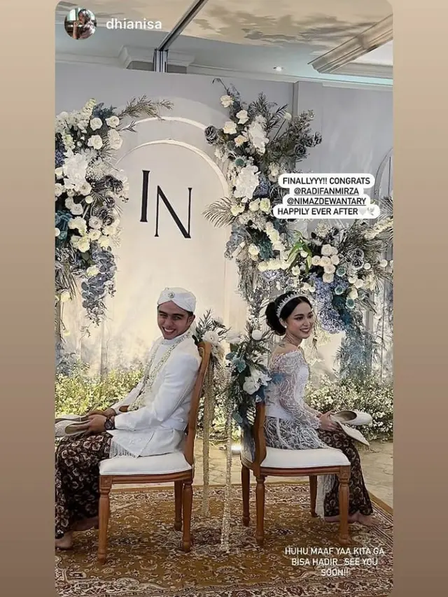 6 Momen Pernikahan Nimaz Dewantary dan Radifan Mirza, Penampilannya Curi Perhatian