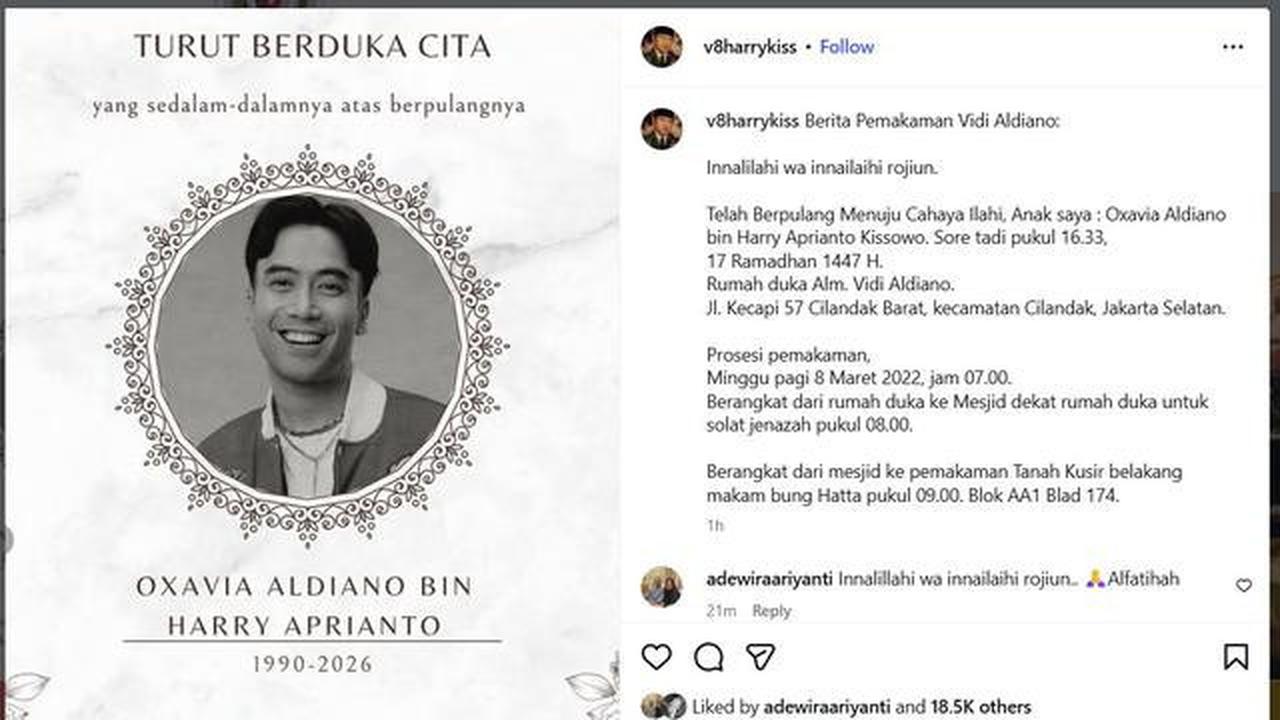 Vidi Aldiano Meninggal Dunia, Armand Maulana Ungkap Suasana Haru Salat Jenazah di Hari Nuzulul Quran