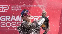 Ini adalah kemenangan Marquez yang ke-93 selama berkarier di Grand Prix. (AP Photo/Antonio Calanni)