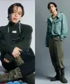Foto pertama memperlihatkan Jimin dengan pesona boyish mengenakan kreasi terbaru dari Kim Jones. [@dior/@j.m].