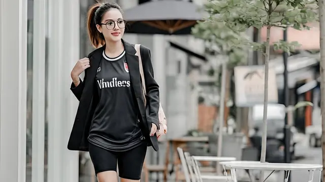 12 Trik Bikin Jersey Olahraga Jadi Outfit Super Fashionable Buat Wanita