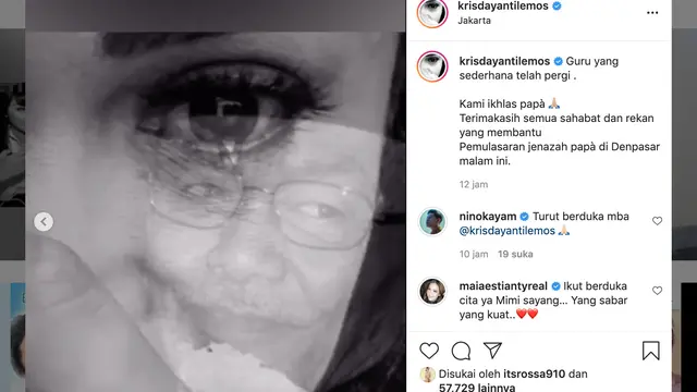 Unggahan Krisdayanti. (Foto: Instagram @krisdayantilemos)