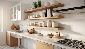 7 Desain Dapur dengan Ambalan Kayu yang Sedang Tren, Sentuhan Alami yang Fungsional