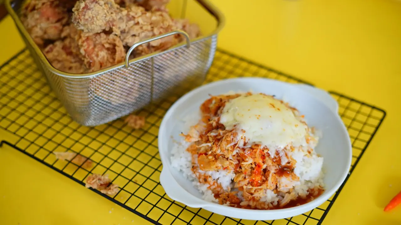 ayam geprek mozarella