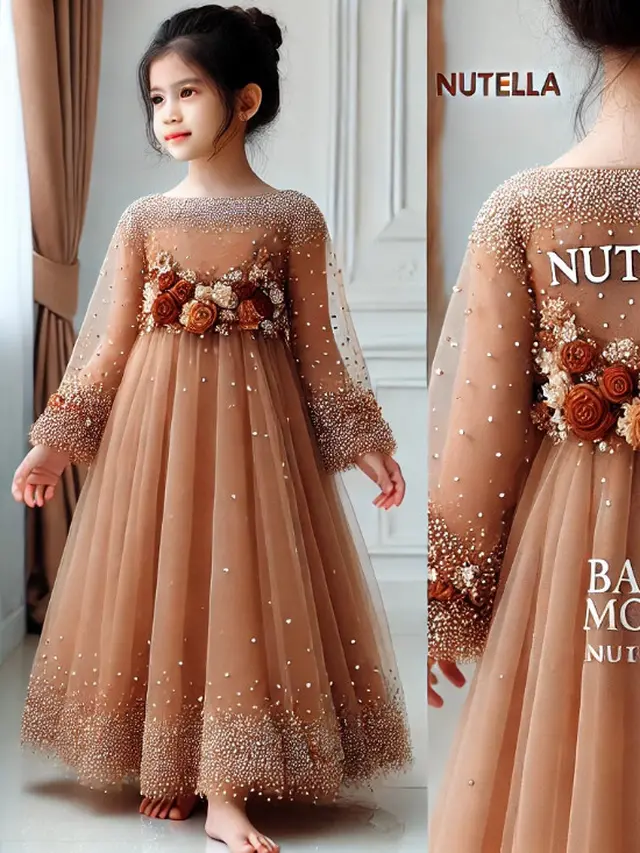 Gamis Anak dengan Sentuhan Swarovski (Foto: Rizka Nur Laily via ChatGPT)