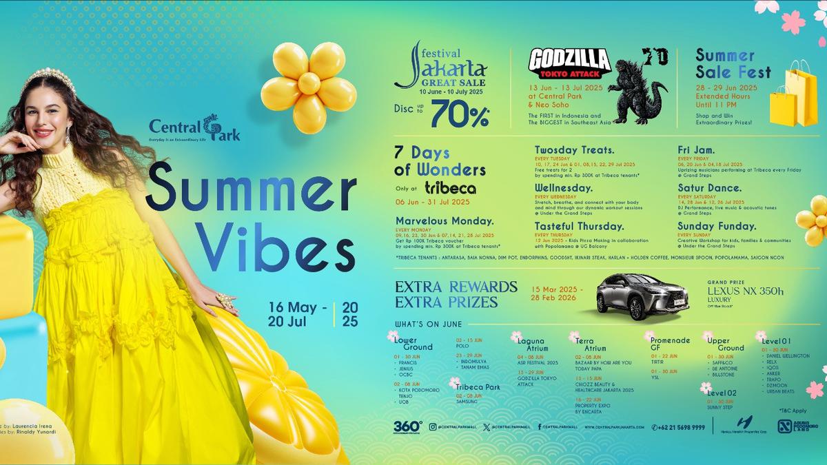 Bocoran Keseruan Summer Vibes di Central Park dan Neo Soho Mall untuk Isi Liburan Sekolah