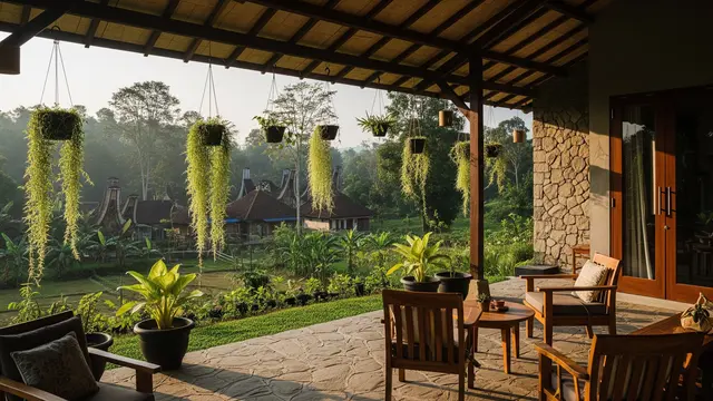 Inspirasi Teras Rumah Nuansa Pedesaan Modern