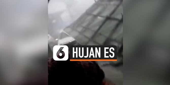 VIDEO: Angin Kencang dan Hujan Es Melanda Kota Cimahi