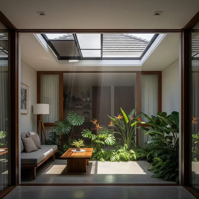 6 Model Courtyard dengan Skylight, Rumah Lebih Terang dan Terasa Lapang