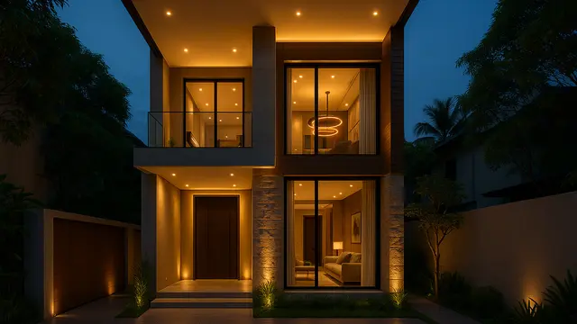 Desain Rumah 2 Lantai di Lahan Sempit Tapi Mewah/Ilustrasi gambar AI