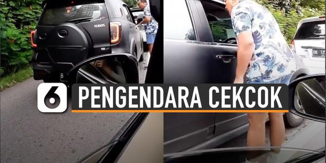 VIDEO: Dua Pengendara Mobil Cekcok, Gara-Gara Pakai Rotator Sembarangan