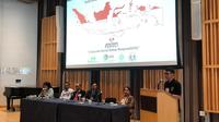 Koordinator Tambling Wildlife Nature Conservation (TWNC) Lampung Ardi Bayu Firmansyah saat menjelaskan program yang telah dilakukan oleh AGP dalam bidang konservasi fauna, flora, hutan dan laut di New York, AS, Rabu (25/9/2019). (Ist)