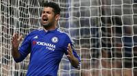4. Diego Costa, musim ini penampilan striker Spanyol ini kurang memuaskan, dirinya baru menorehkan 10 gol. Namun semakin hari mantan pemain Atletico Madrid ini mulai menemukan kembali naluri mencetak golnya. (AFP/Justin Tallis)